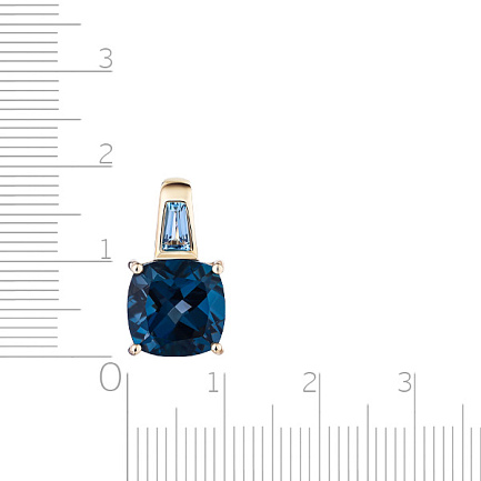 Подвеска из желтого золота с топазом