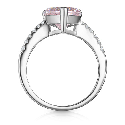 Кольцо из серебра с фианитом