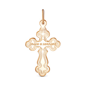 Крест из серебра с фианитом