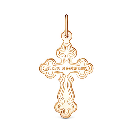 Крест из серебра с фианитом