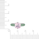 Кольцо из серебра с кварцем, эмалью