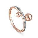 Кольцо из красного золота с бриллиантами