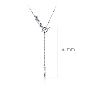 Колье из серебра с фианитом