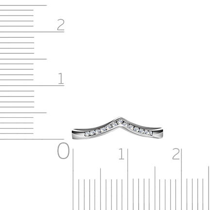 Кольцо из белого золота с бриллиантами