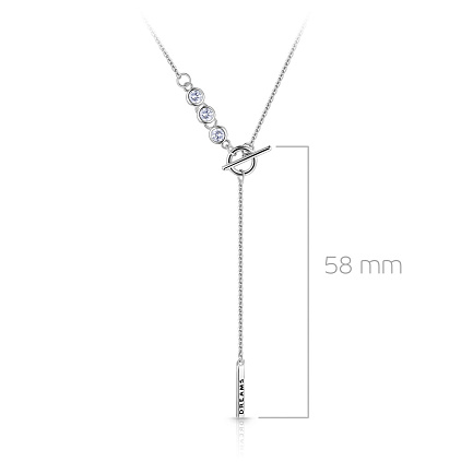 Колье из серебра с фианитами