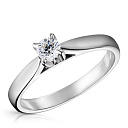 Кольцо из белого золота с бриллиантом