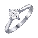 Кольцо из серебра с фианитом