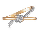 Кольцо из красного золота с фианитом