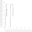 Продевки из белого золота с фианитом