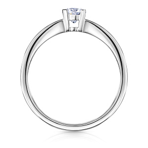 Кольцо из белого золота с бриллиантом