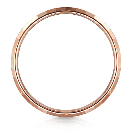 Кольцо обручальное из красного золота