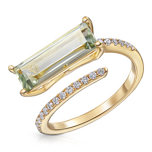 Кольцо из желтого золота с бриллиантами