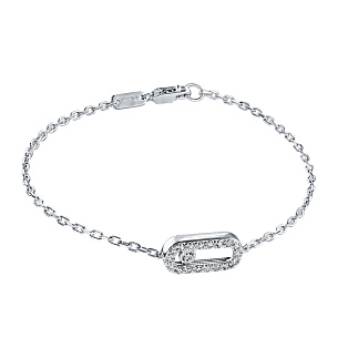 Браслет из белого золота с бриллиантом