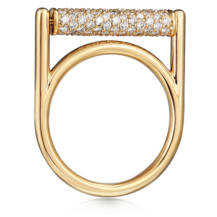 Кольцо из желтого золота с бриллиантами