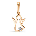 Подвеска из красного золота с бриллиантом