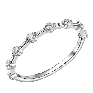 Кольцо из белого золота с бриллиантами