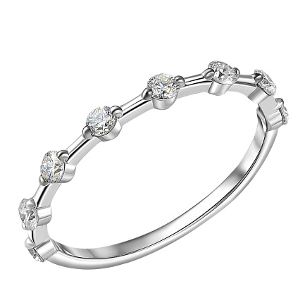 Кольцо из белого золота с бриллиантами