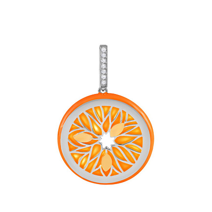 Подвеска из серебра с фианитами