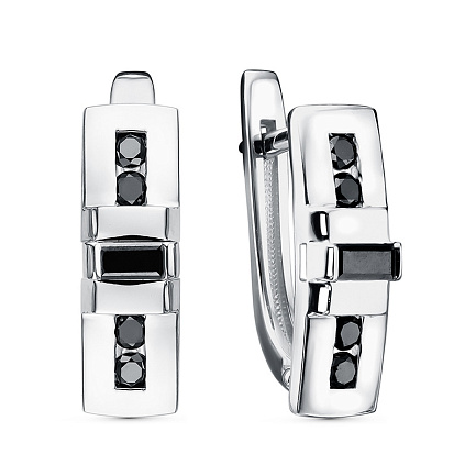 Серьги из белого золота с бриллиантами