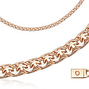 Браслет ручной работы из красного золота, плетение бисмарк