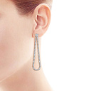 Серьги из серебра с фианитами Сваровски