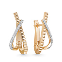 Серьги из красного золота с бриллиантами