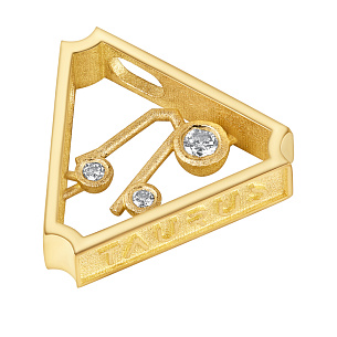 Подвеска из желтого золота с бриллиантами