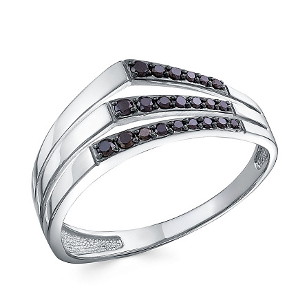 Кольцо из белого золота с бриллиантами