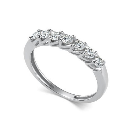 Кольцо из белого золота с бриллиантами