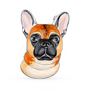 Брошь из серебра с фианитом, эмалью