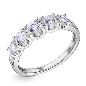 Кольцо из белого золота с бриллиантами