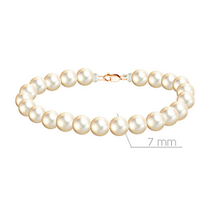 Бусы-Браслет из жемчуга с красным золотом 