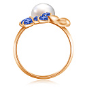 Кольцо из красного золота с жемчугом