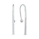 Серьги из белого золота с бриллиантами