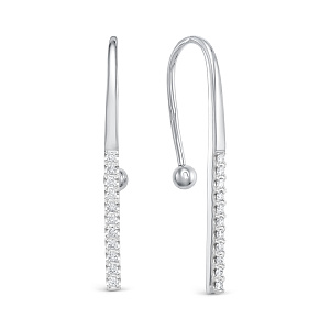 Серьги из белого золота с бриллиантами