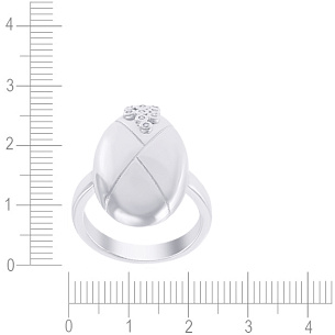 Кольцо из серебра с фианитом