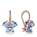 Серьги детские из серебра с позолотой