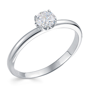 Кольцо из белого золота