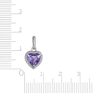 Подвеска из серебра с фианитом