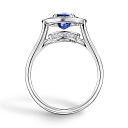 Кольцо из белого золота с бриллиантами, танзанитом