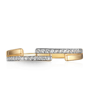 Кольцо из красного золота с фианитом