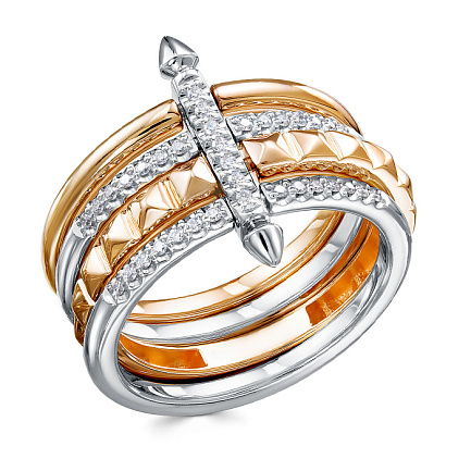 Кольцо из белого золота с бриллиантами