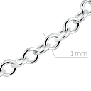 Цепь автомат из серебра, плетение якорное