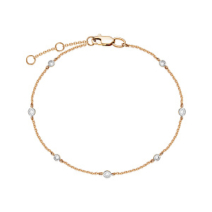 Браслет из красного золота с бриллиантами