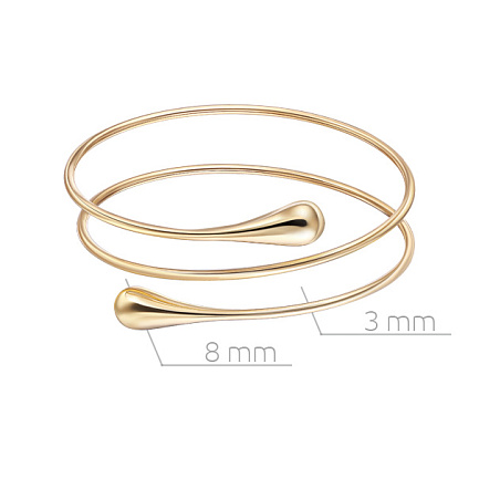 Браслет жесткий из желтого золота