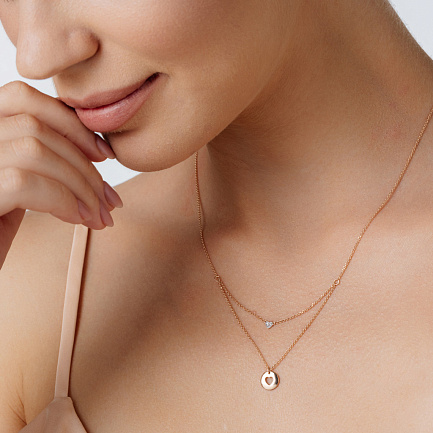 Колье из красного золота