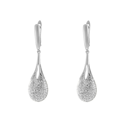 Серьги с английским замком из серебра