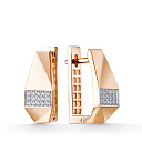 Серьги из красного золота с бриллиантами