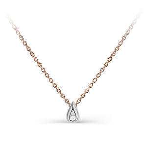 Колье из красного золота с бриллиантом