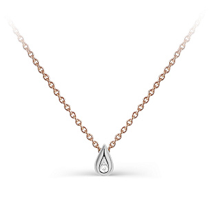 Колье из красного золота с бриллиантом